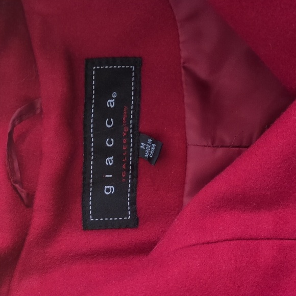 Red wool dress coat - Picture 2 of 4
